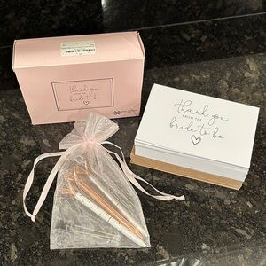 Bride To Be Thank You Cards with Pens Set